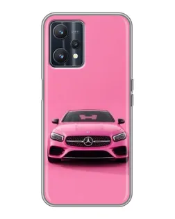 Чехол для Realme 9 с картинкой «Розовый Mercedes AMG»