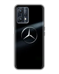 Чехол для Realme 9 с картинкой «Mercedes на металле»