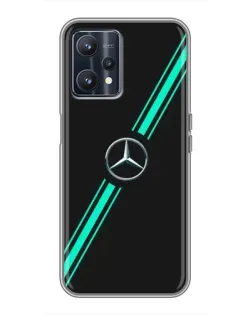 Чехол для Realme 9 с картинкой «Спортивные линии Mercedes»
