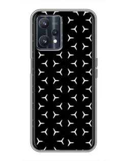 Чехол для Realme 9 с картинкой «Mercedes паттерн звезд»