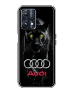 Чехол для Realme 9 с картинкой «Пантера и Audi»
