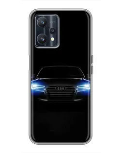 Чехол для Realme 9 с картинкой «Audi в неоне»