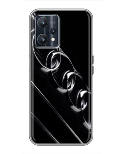 Чехол для Realme 9 с картинкой «Audi — абстрактные кольца»