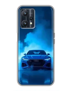 Чехол для Realme 9 с картинкой «Audi — голубая энергия»