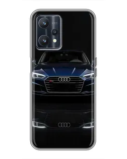 Чехол для Realme 9 с картинкой «Audi — ночное отражение»
