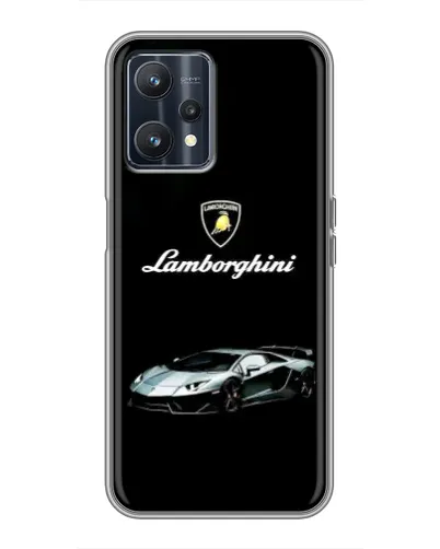 Чехол для Realme 9 с картинкой «Логотип Lamborghini классика»