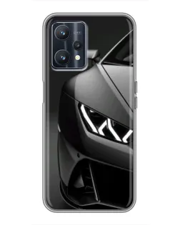 Чехол для Realme 9 с картинкой «Lamborghini фары детализация»