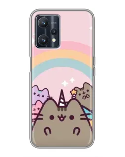 Чехол для Realme 9 с картинкой «Единорог Pusheen»