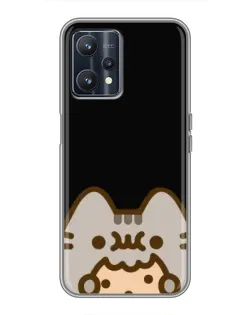 Чехол для Realme 9 с картинкой «Пушин на черном»