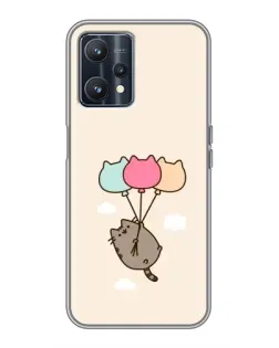 Чехол для Realme 9 с картинкой «Пушин на шариках»