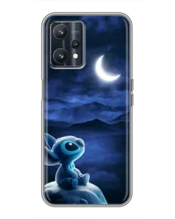 Чехол для Realme 9 с картинкой «Лунная ночь Стича»