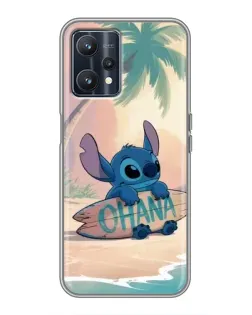 Чехол для Realme 9 с картинкой «Стич на серфе»