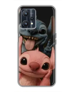 Чехол для Realme 9 с картинкой «Стич и Ангел»