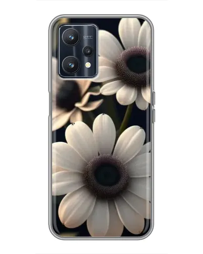 Чохол для Realme 9 з картинкою «Білі маргаритки макро»