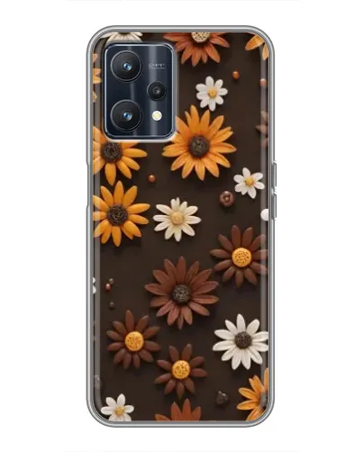 Чохол для Realme 9 з картинкою «Візерунок з маленьких соняшників»