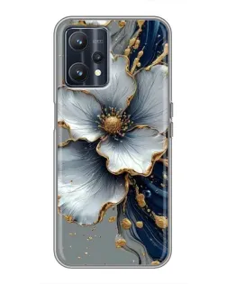 Чохол для Realme 9 з картинкою «Біла квітка та золотий флюїд» Чохол для Realme 9 з картинкою «Біла квітка та золотий флюїд»