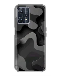 Чохол для Realme 9 з картинкою «Темний абстрактний камуфляж»