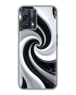 Чохол для Realme 9 з картинкою «Чорно-біла спіраль»