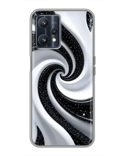 Чохол для Realme 9 з картинкою «Чорно-біла спіраль»