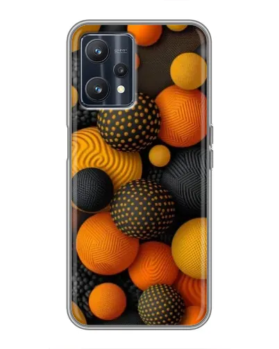 Чохол для Realme 9 з картинкою «Об'ємні помаранчеві сфери»