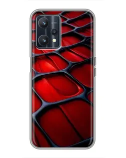 Чохол для Realme 9 з картинкою «Червона глянцева сітка»