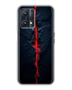 Чохол для Realme 9 з картинкою «Червона лавова тріщина»