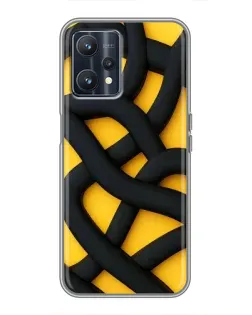 Чохол для Realme 9 з картинкою «Чорне жовте переплетення»