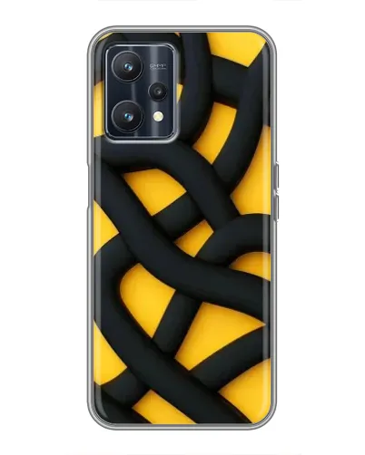 Чохол для Realme 9 з картинкою «Чорне жовте переплетення»