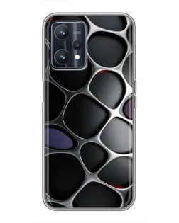 Чохол для Realme 9 з картинкою «Об'ємна темна решітка»
