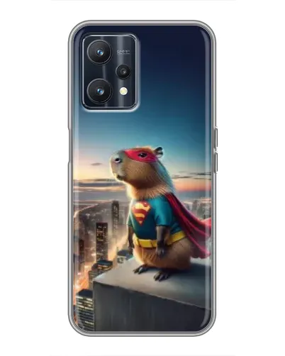 Чехол для Realme 9 с картинкой «Капи-мен супергерой» Чехол для Realme 9 с картинкой «Капи-мен супергерой»