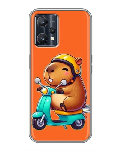 Чехол для Realme 9 с картинкой «Капибара на скутере» Чехол для Realme 9 с картинкой «Капибара на скутере»