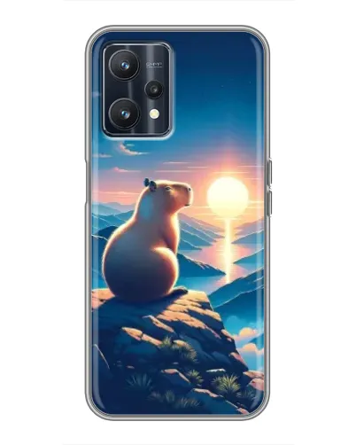 Чехол для Realme 9 с картинкой «Закат солнца с капибарой» Чехол для Realme 9 с картинкой «Закат солнца с капибарой»