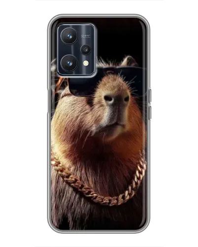 Чехол для Realme 9 с картинкой «Капибара золотая цепь» Чехол для Realme 9 с картинкой «Капибара золотая цепь»