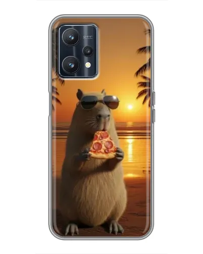 Чехол для Realme 9 с картинкой «Капибара с пиццей» Чехол для Realme 9 с картинкой «Капибара с пиццей»