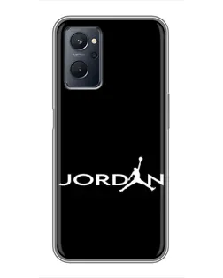 Чохол для Realme 9i з картинкою «Jordan White Logo»
