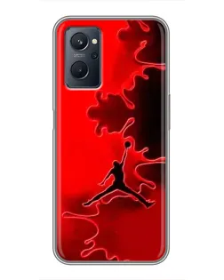 Чохол для Realme 9i з картинкою «Jordan Red Smoke»