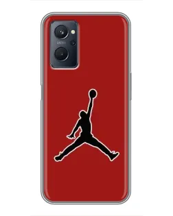 Чохол для Realme 9i з картинкою «Jordan Red Back»