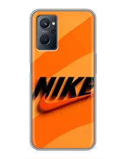 Чохол для Realme 9i з картинкою «Помаранчевий драйв Nike»