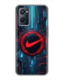 Чохол для Realme 9i з картинкою «Техногенний стиль Nike»