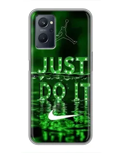 Чохол для Realme 9i з картинкою «Зелений неоновий Nike»