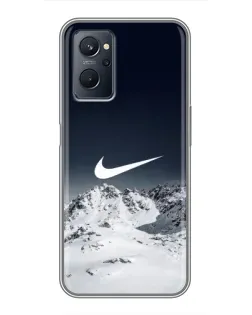 Чохол для Realme 9i з картинкою «Nike — зимові гори»