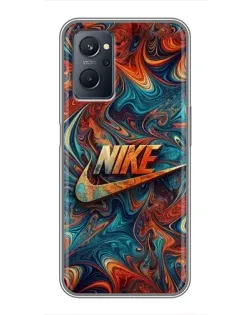 Чохол для Realme 9i з картинкою «Nike в абстракції»