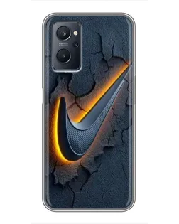 Чохол для Realme 9i з картинкою «Об'ємний логотип Найк»