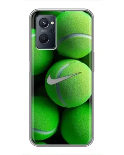 Чохол для Realme 9i з картинкою «Тенісні м'ячі Найк»