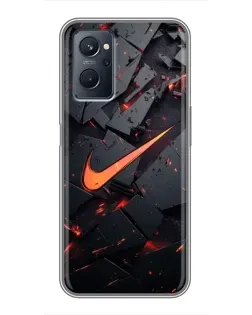 Чохол для Realme 9i з картинкою «Nike — ефект розломів»