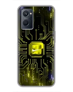 Чохол для Realme 9i з картинкою «Nike — золота іскра»