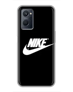 Чехол для Realme 9i с картинкой «Мазки краски Nike»