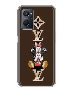 Чохол для Realme 9i з картинкою «LV та Міккі Маус»