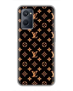 Чохол для Realme 9i з картинкою «Золота монограма LV»