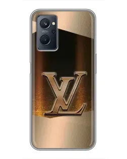Чохол для Realme 9i з картинкою «LV — золоте сяйво»